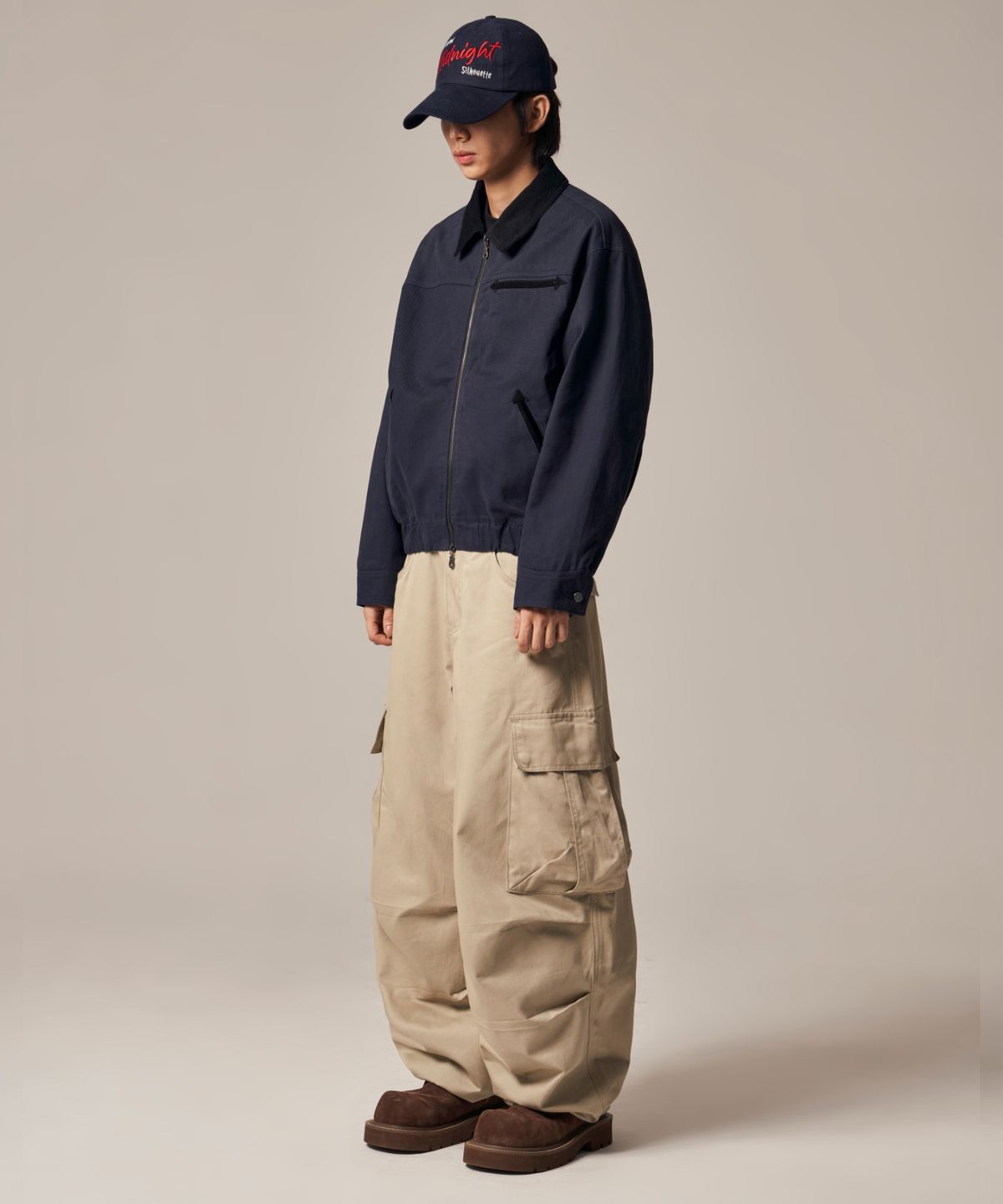 아이돈워너셀(IDWS) Andy Twill Balloon Cargo Pants Beige