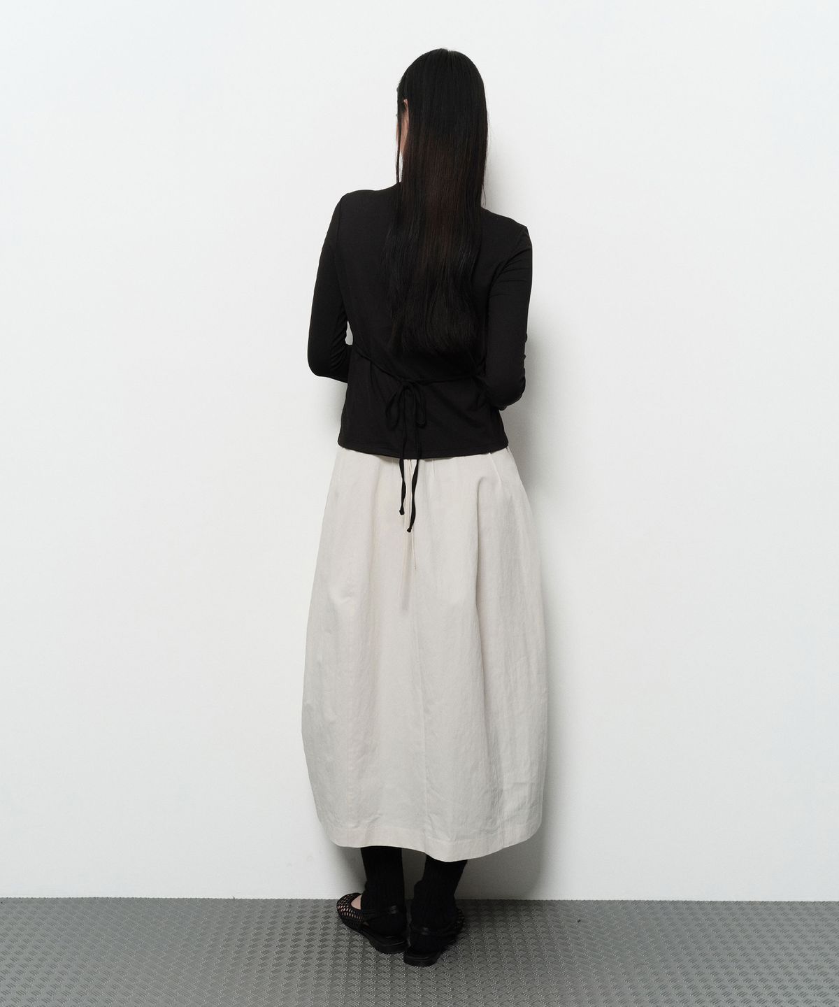 다이애그널(DIAGONAL) HALTERNECK LONG DRESS (cream)