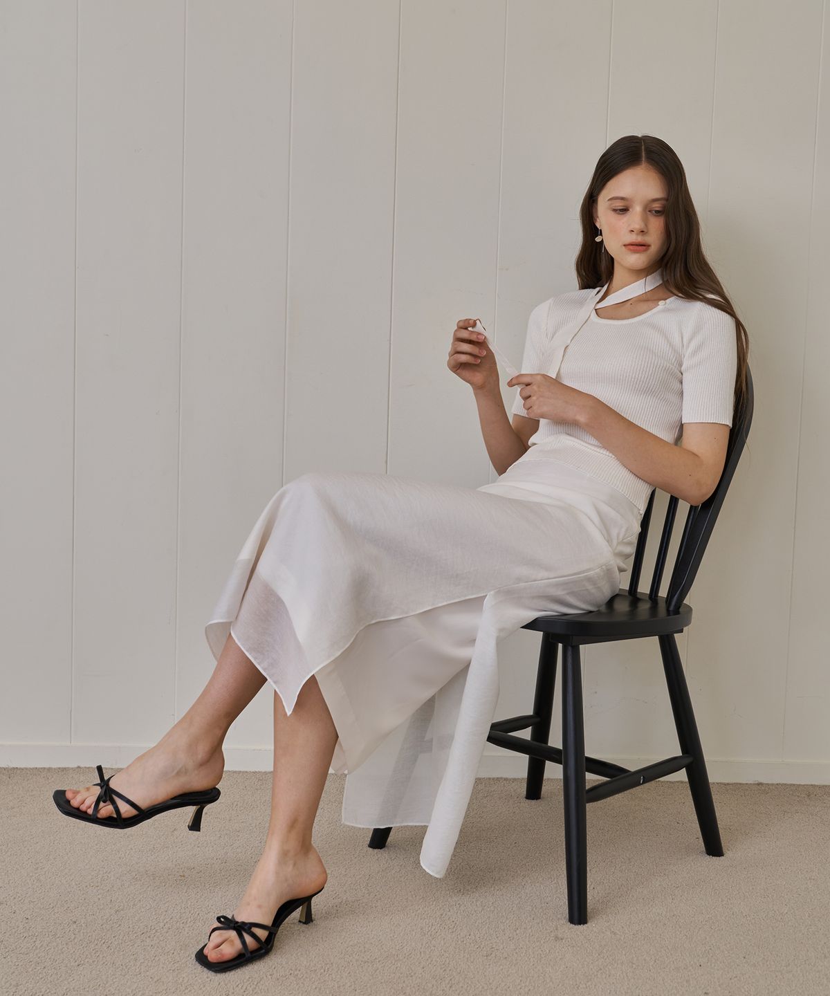 플로브(FLOVE) SHEER SKIRT VERSION 3_WH