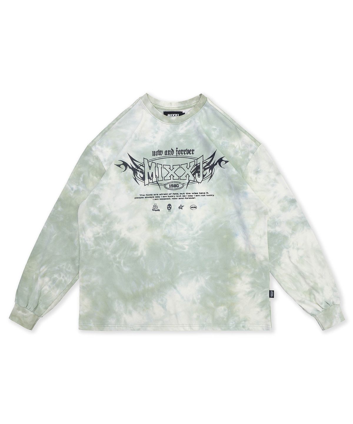 믹쓰제이(MIXXJ) TIEDYE FLAME LONG SLEEVE [GREEN]