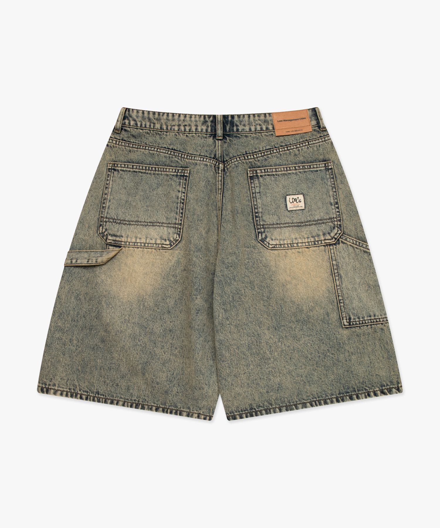 ★2024SS新作★LMC★BRUSH WASHED DENIM CARPENTER SHORTS MUSINSA | LMC BRUSH WASHED DENIM CARPENTER SHORTS sand