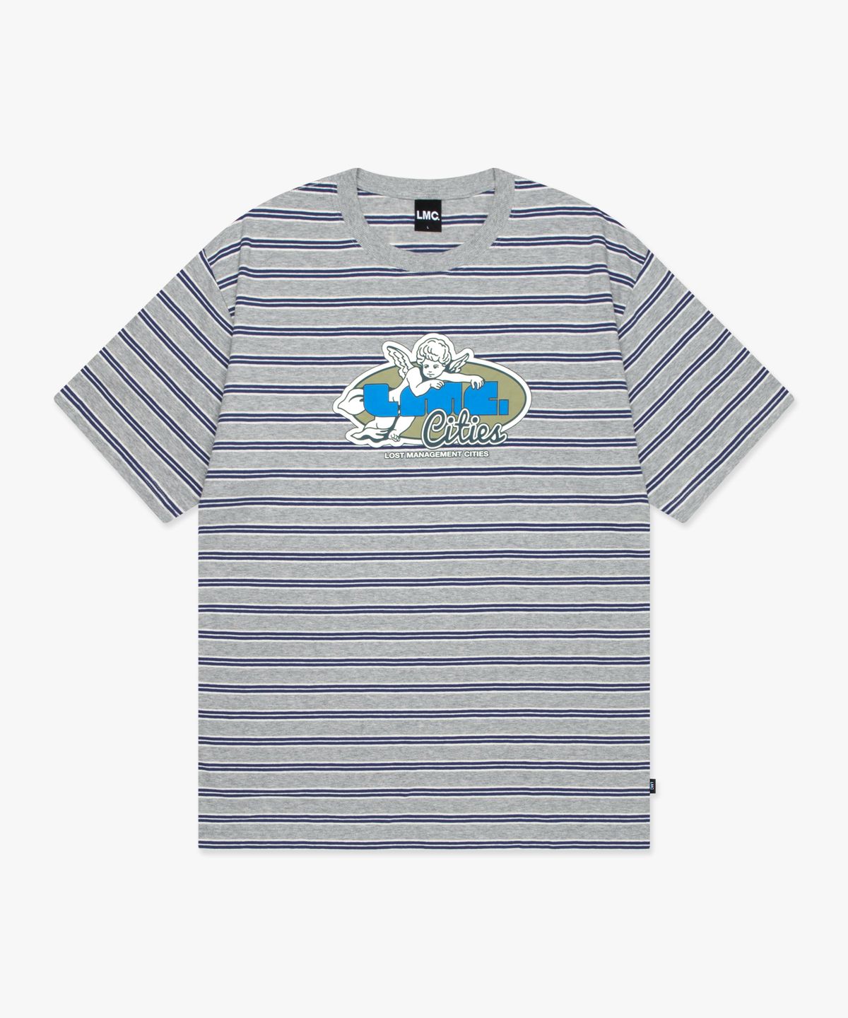 엘엠씨(LMC) ANGEL STRIPE TEE heather gray