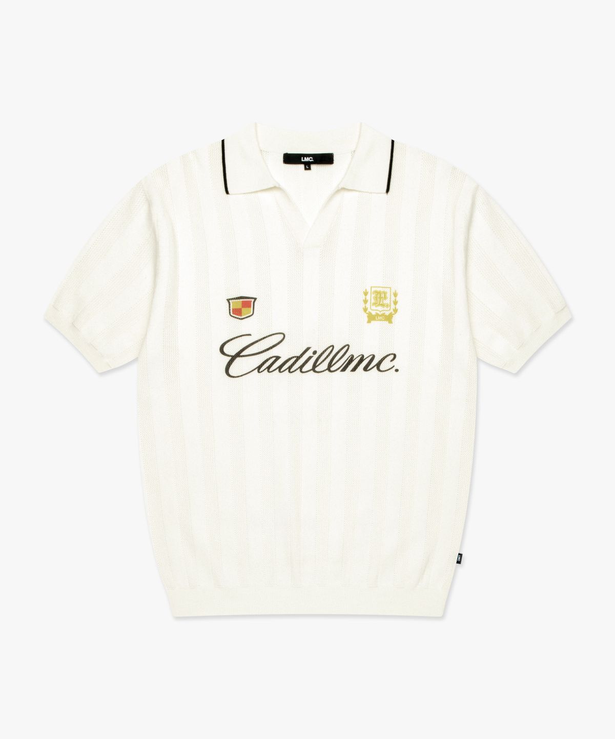엘엠씨(LMC) MESH KNIT POLO SHIRT ivory