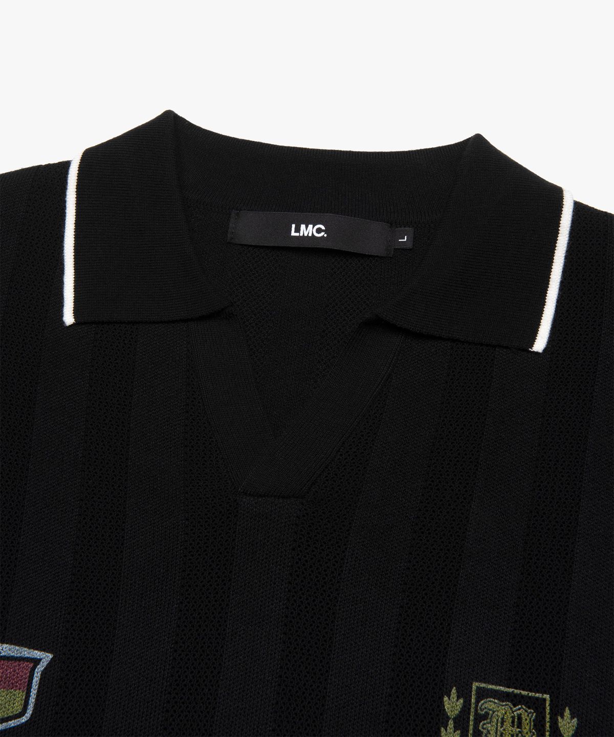 엘엠씨(LMC) MESH KNIT POLO SHIRT black