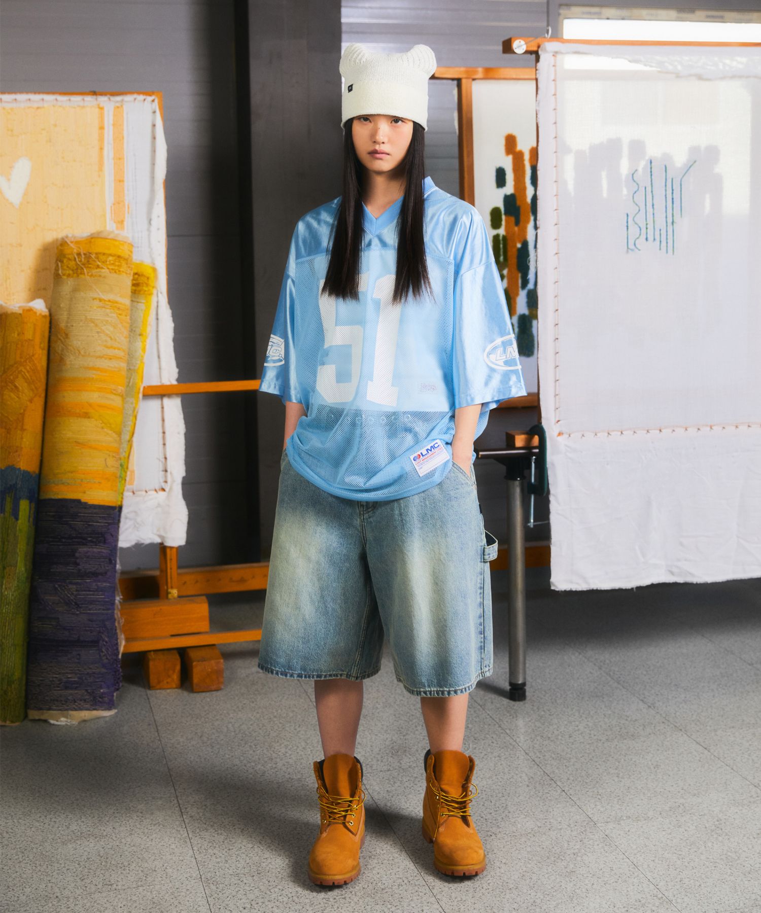 Tシャツ・カットソー LMC STAR FOOTBALL JERSEY white 0LM45STS504WHT STAR FOOTBALL JERSEY white - LMC | 엘엠씨