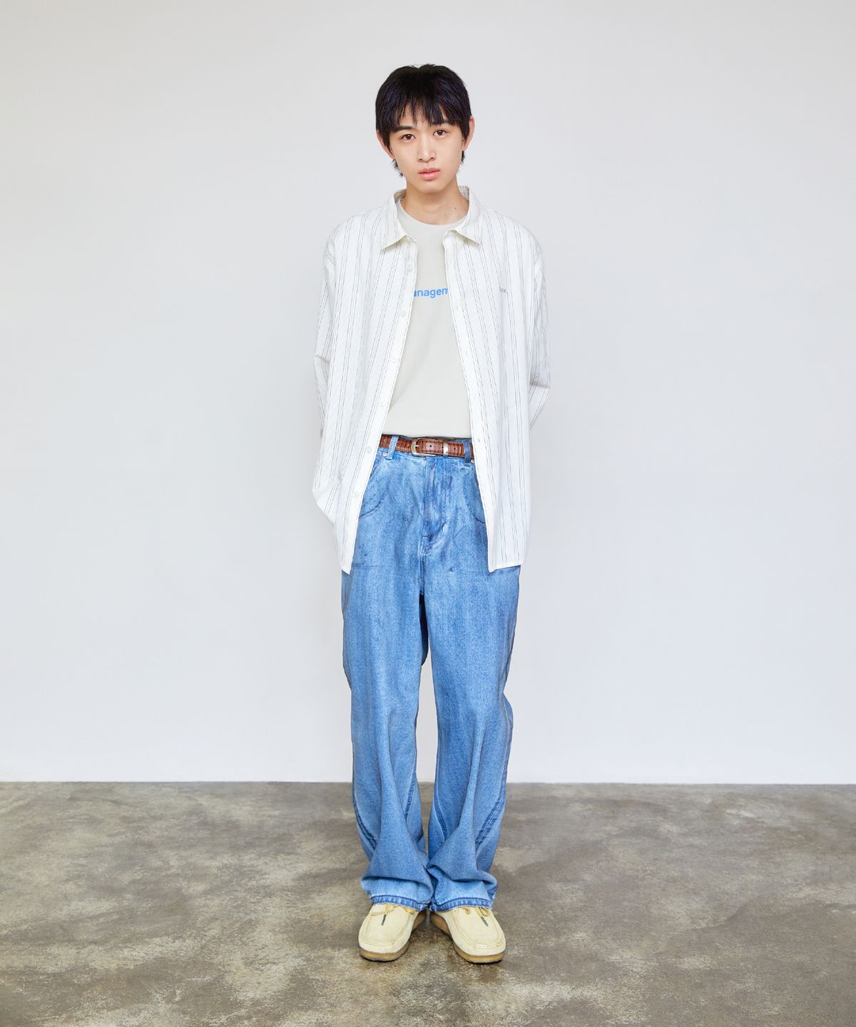 엘엠씨(LMC) NEW CLASSIC LOGO SHEER SHIRT blue