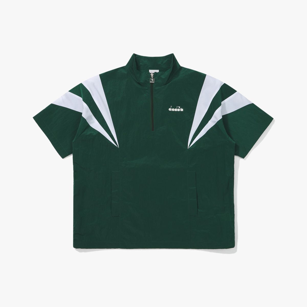 디아도라(diadora) 그랜드슬램 에어리 하프 반팔 아노락 GREEN