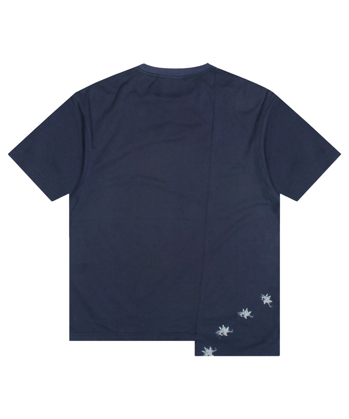 엑스톤즈(XTONZ) XTT143 시퀀스 언발란스 티셔츠 (NAVY)