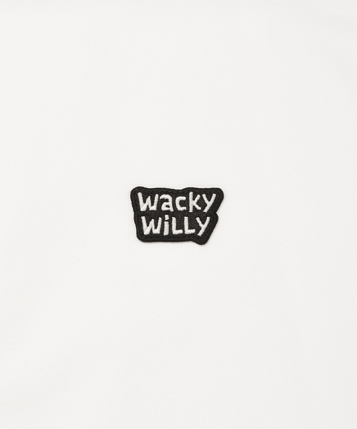 와키윌리(WACKY WILLY) 와펜 옥스포드 반팔 셔츠 화이트