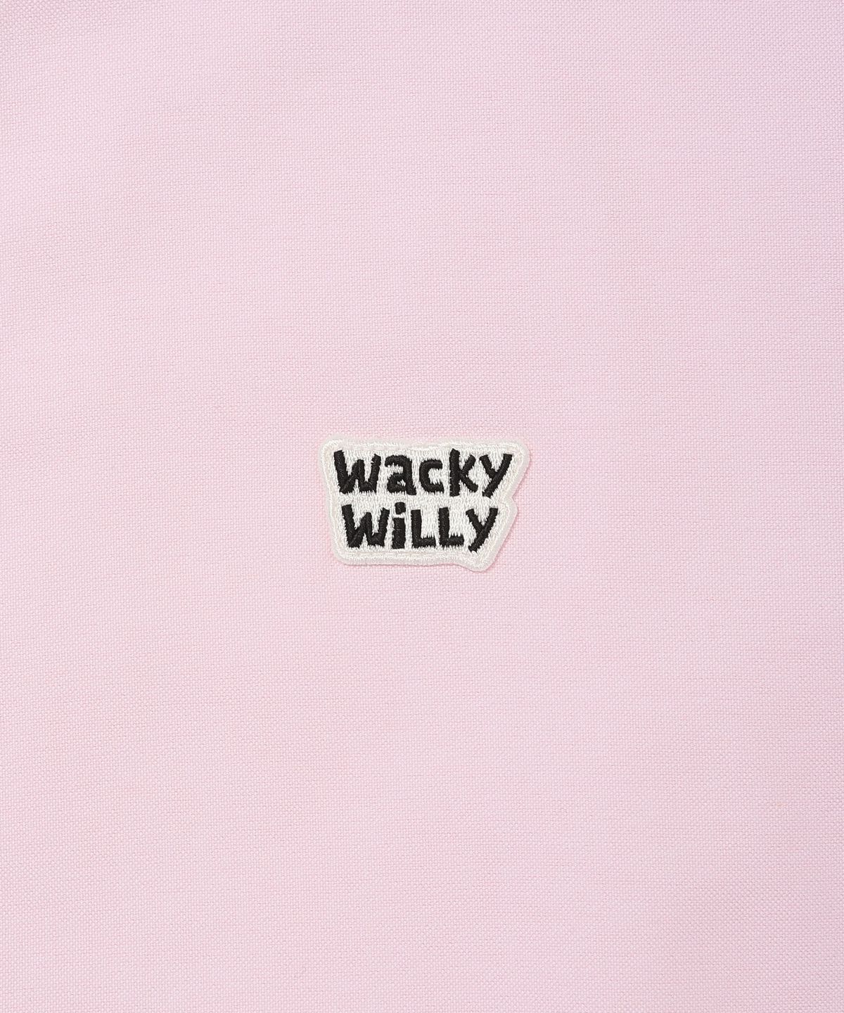 와키윌리(WACKY WILLY) 와펜 옥스포드 반팔 셔츠 핑크