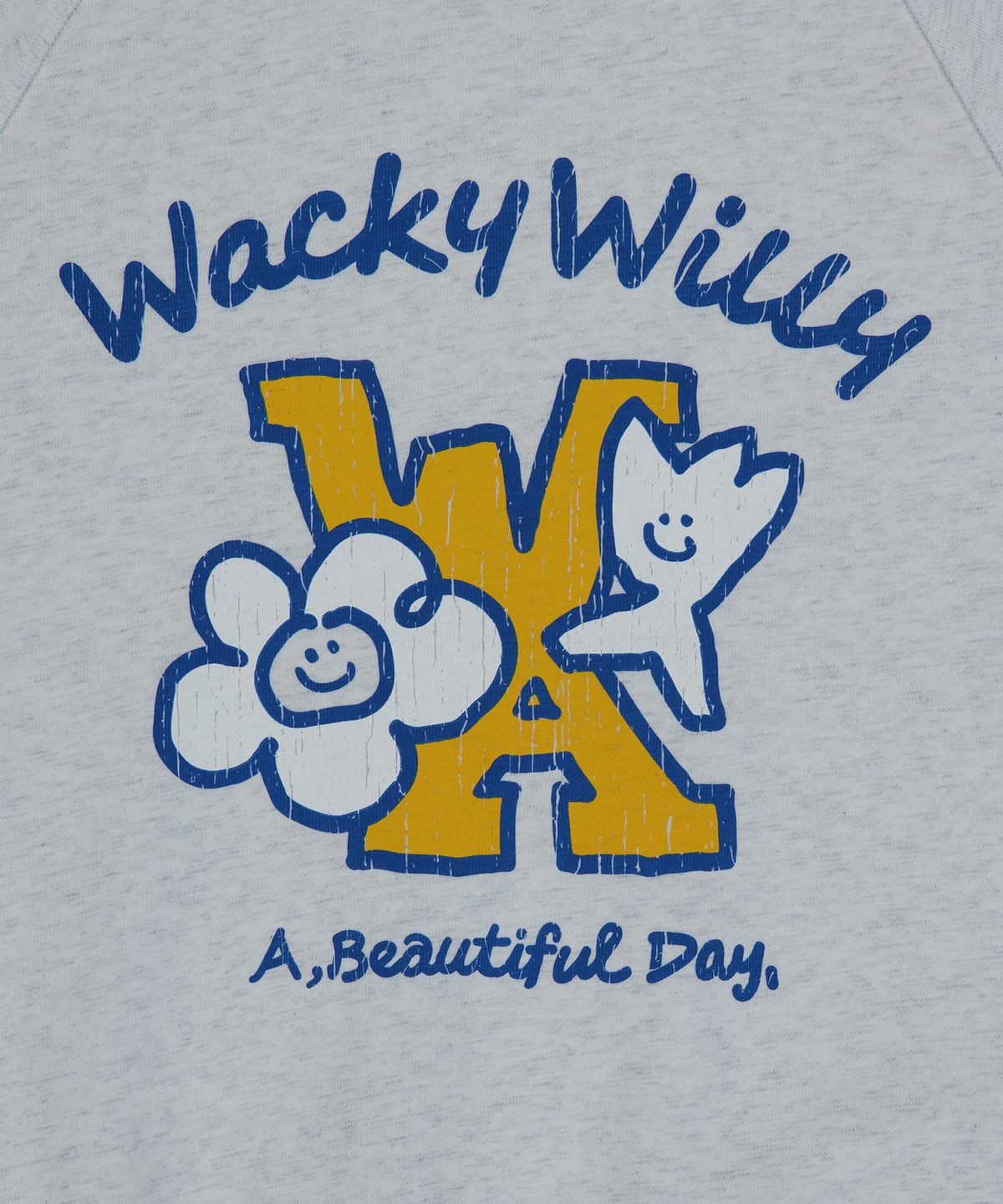 와키윌리(WACKY WILLY) 우먼스 키키 앤 릴리 스웻 반팔티셔츠 라이트그레이