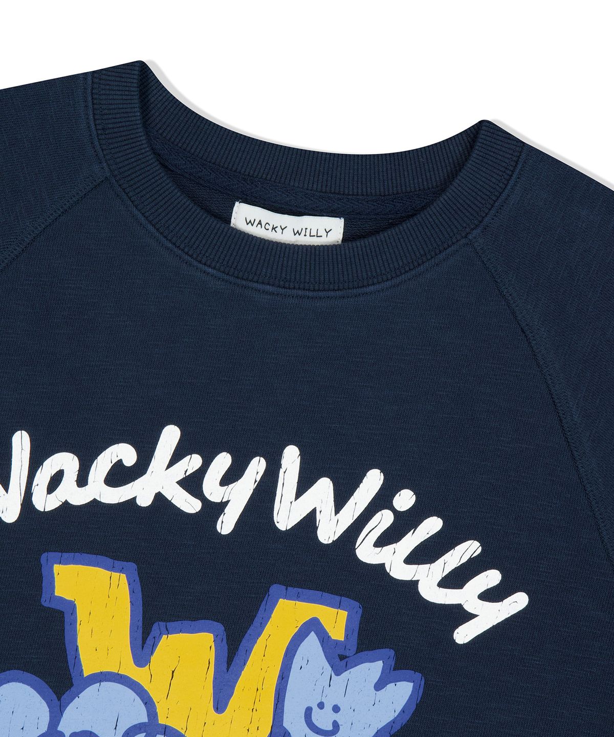 와키윌리(WACKY WILLY) 우먼스 키키 앤 릴리 스웻 반팔티셔츠 다크네이비