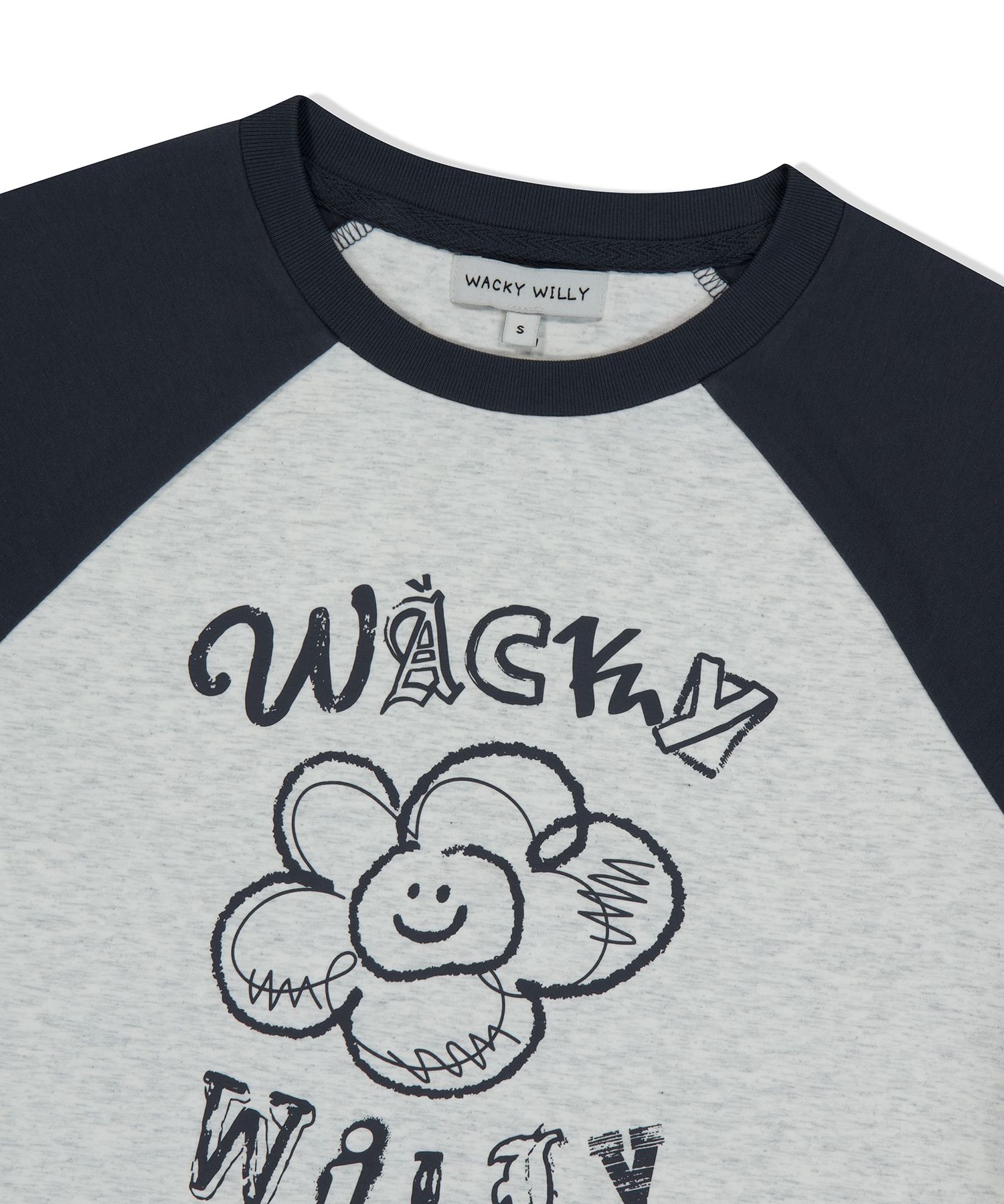 MUSINSA | WACKY WILLY Women's Lily Graphic Raglan Crop Short
