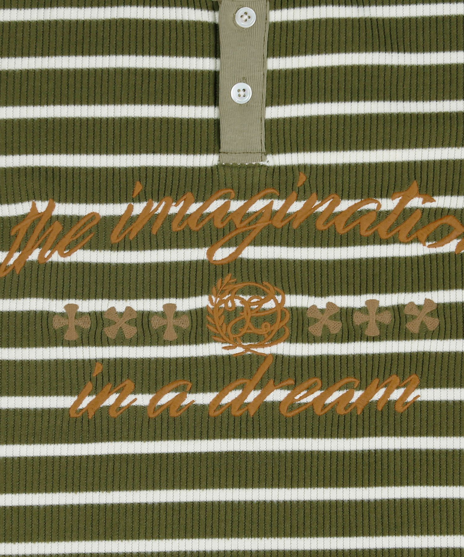 ★XTONZ★ XTT133 Curve Stripe Henley Neck T-Shirt MOCHA MUSINSA | XTONZ XTT133 Curve Stripe Henley Neck T-Shirt (KHAKI)