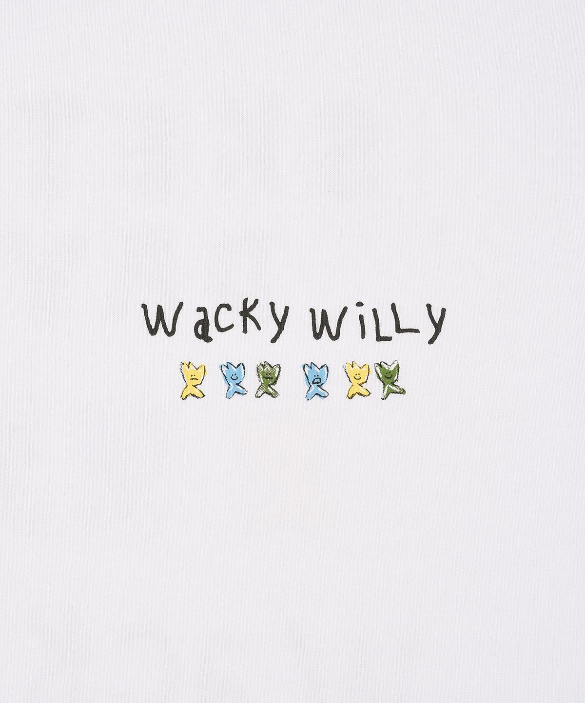 와키윌리(WACKY WILLY) 키키 타이포 그래픽 반팔 티셔츠 화이트