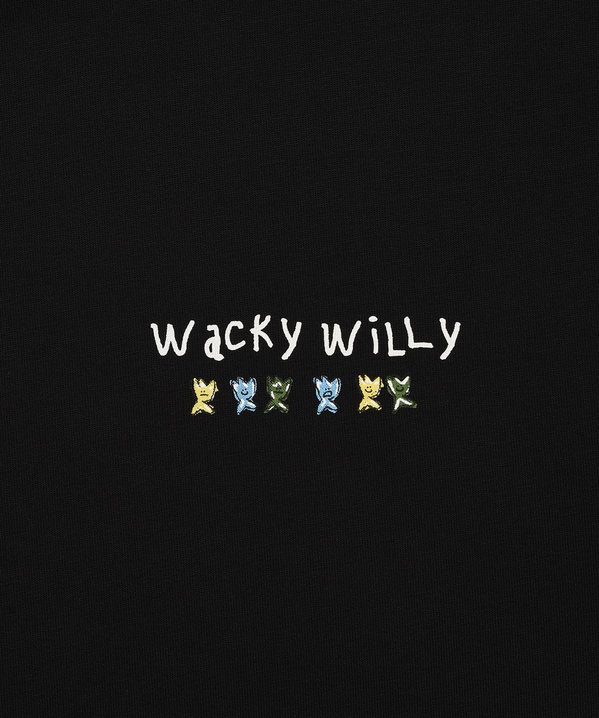 와키윌리(WACKY WILLY) 키키 타이포 그래픽 반팔 티셔츠 블랙