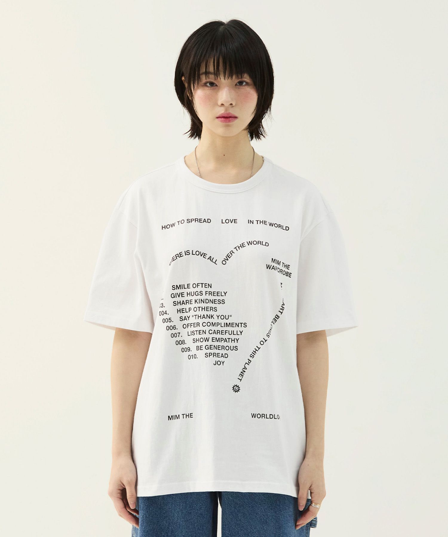 【MIMTHEWARDROBE】 Love letter t-shirt / 追跡付 MUSINSA公式 | MIMTHEWARDROBE Love Letter T-Shirt_White