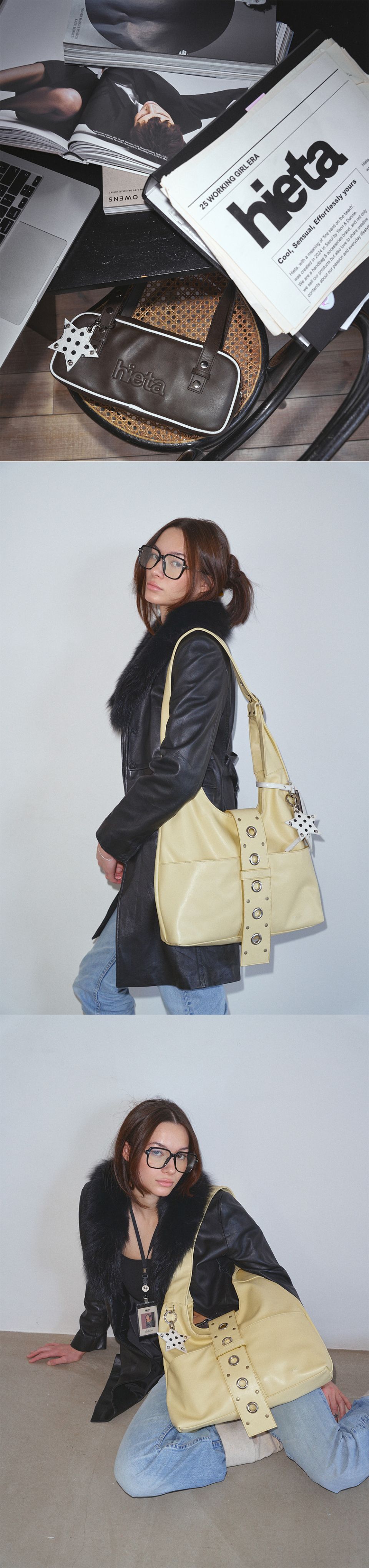 HIETA) Tanny Keyring - ( Blue Leopard / Dot / Brown Do