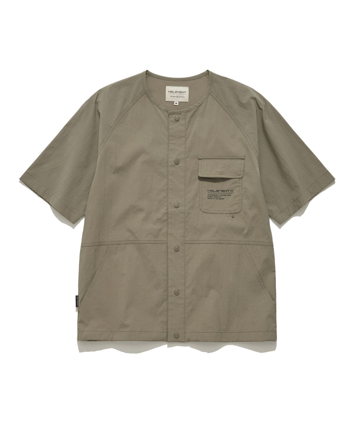 힐리먼트(HELEMENT) 크루 라운드넥 반팔 셔츠 (L KHAKI)