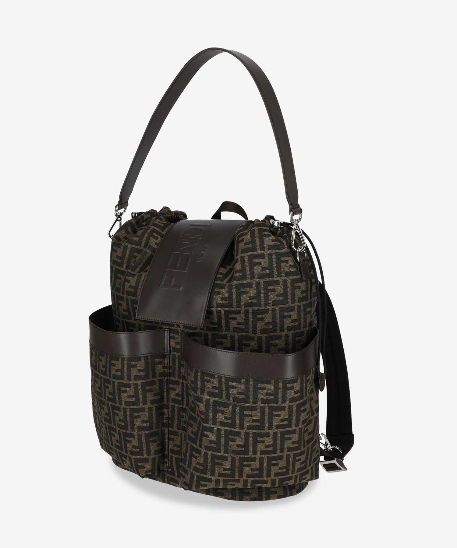 バックパック・リュック FENDI Women Backpacks 7VZ056AG0MF19KW BROWN Fendi Strike Large Fabric Multicolor | Fendi