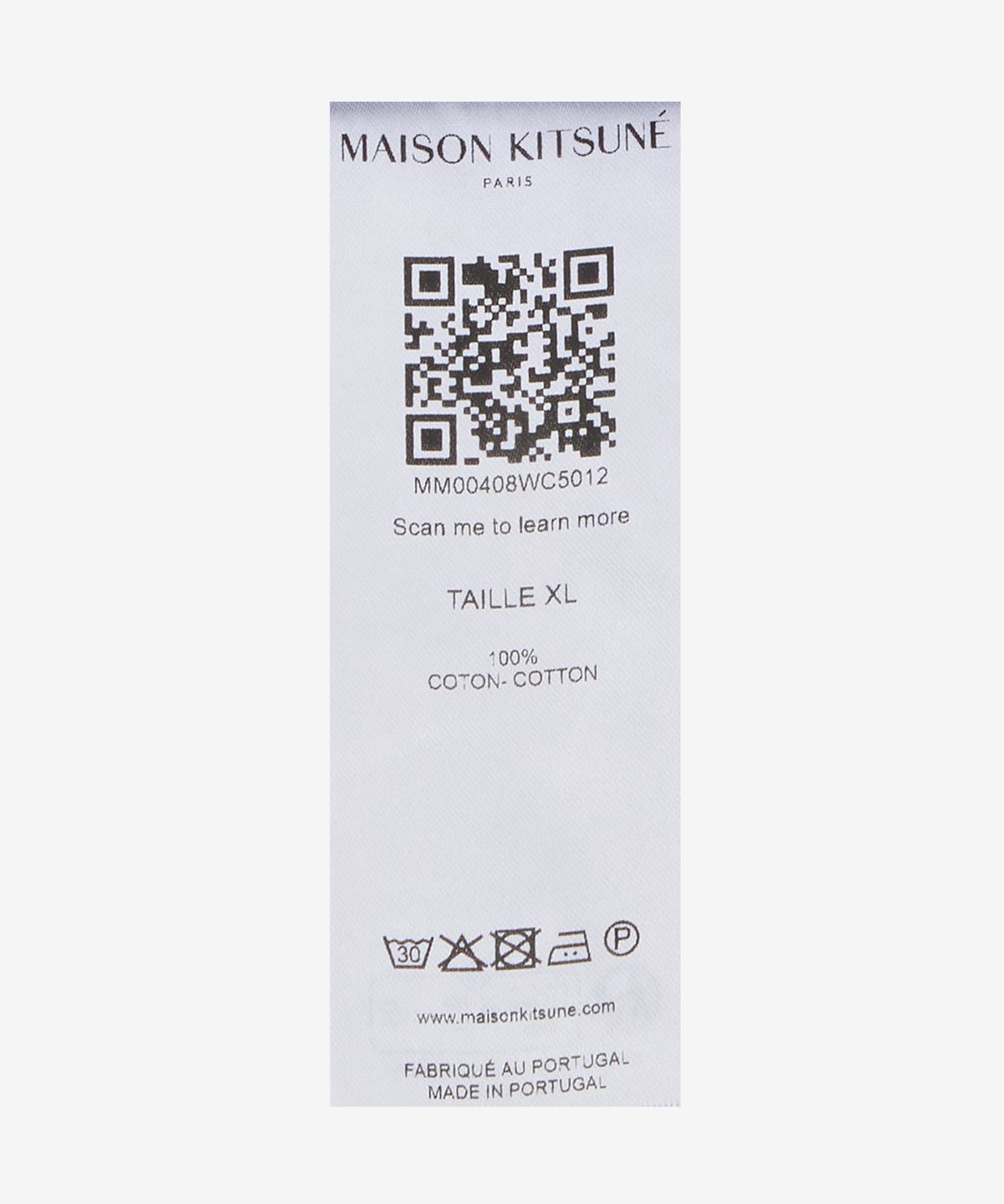메종 키츠네(MAISON KITSUNE) 폭스 헤드 엠브로이더리 캐쥬얼 셔츠 - 화이트 / MM00408WC5012P100