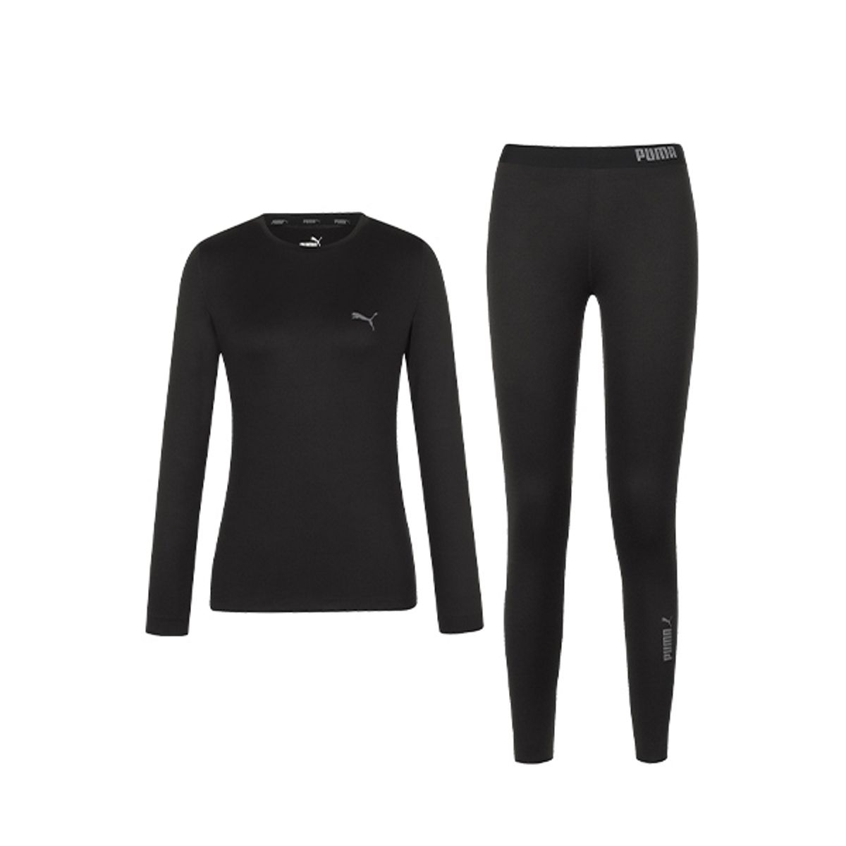 푸마 바디웨어(PUMA BODYWEAR) [2SET] 여성 퓨징 피치기모 에어라이트 무봉제 내복 상하세트