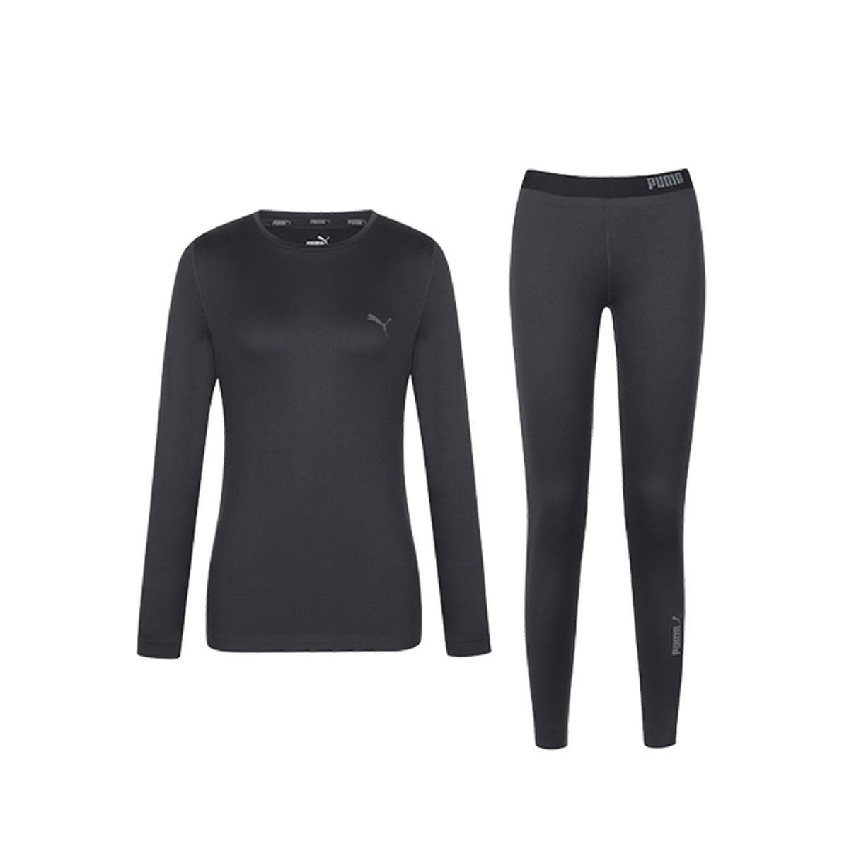 푸마 바디웨어(PUMA BODYWEAR) [2SET] 여성 퓨징 피치기모 에어라이트 무봉제 내복 상하세트
