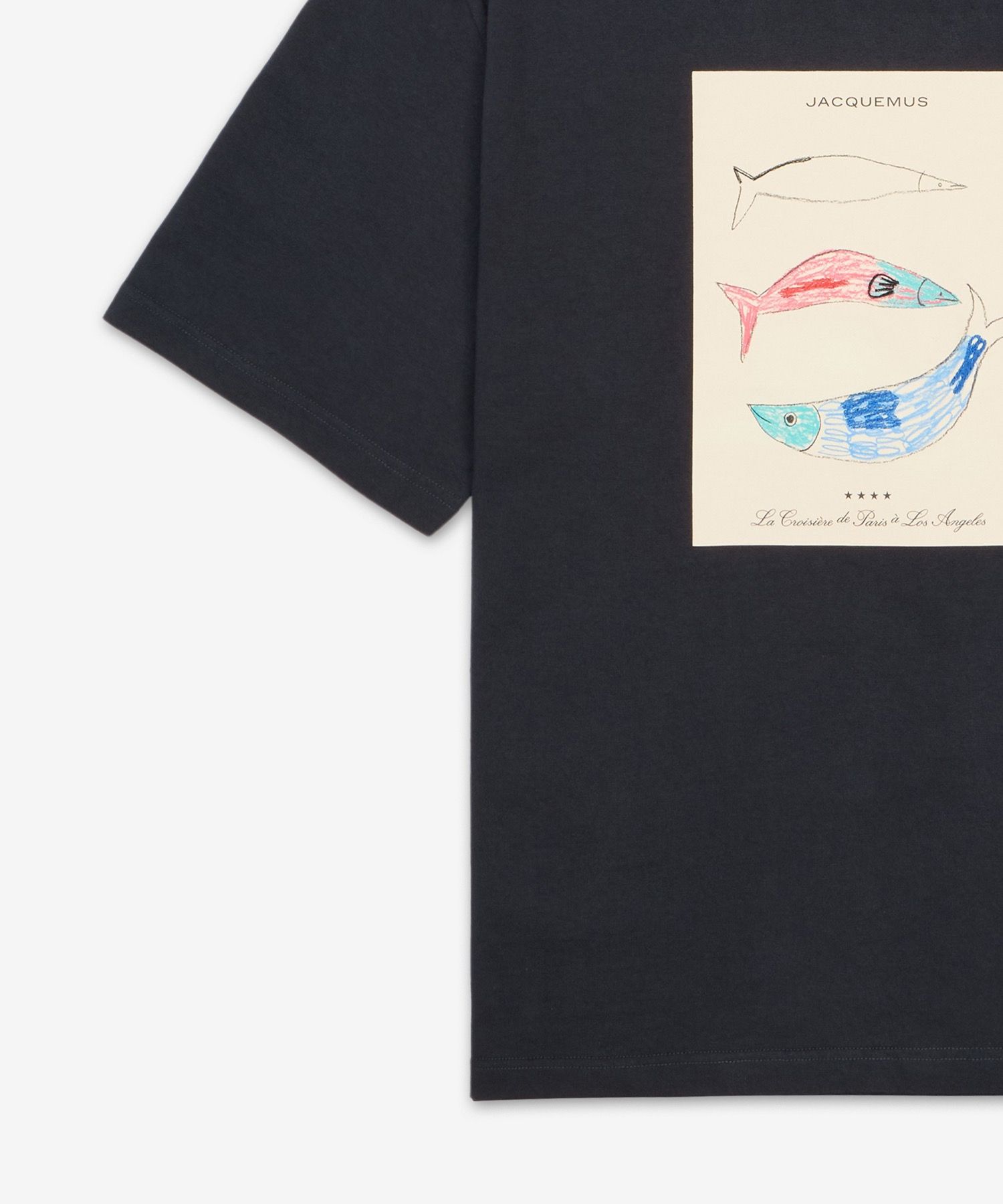 ★JACQUEMUS★ Le Marino Graphic Short Sleeve T-Shirt Navy 25 Jacquemus | Le Marino T-Shirt | Regular Fit T-Shirts