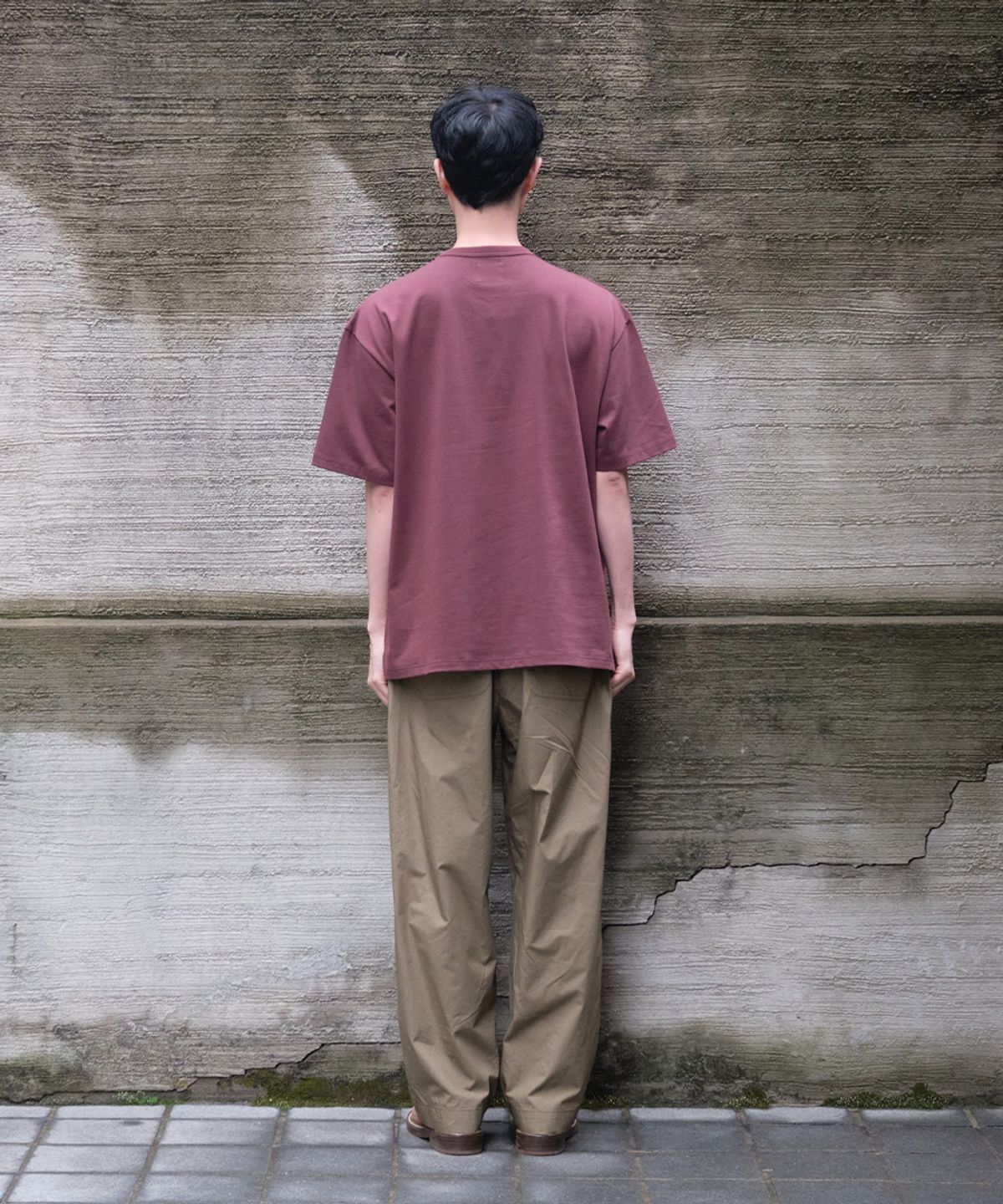 홀리선(HORLISUN) Lawrence Short Sleeve T-shirt Burgundy