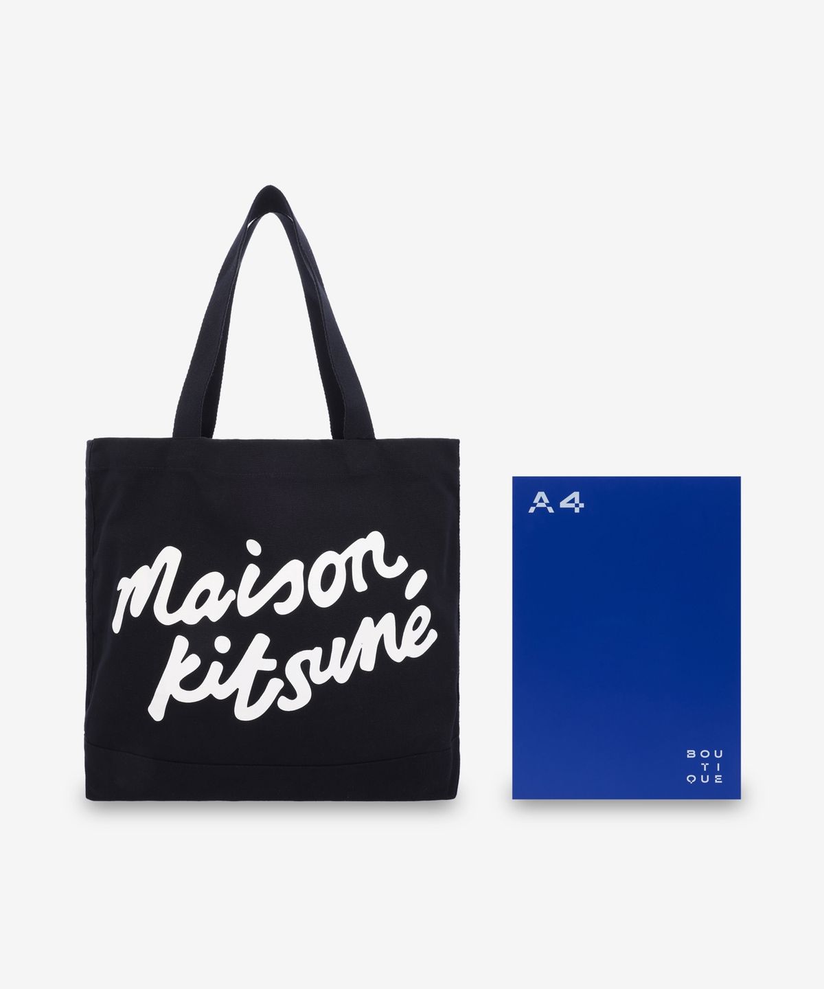 메종 키츠네(MAISON KITSUNE) 메종 키츠네 핸드라이팅 토트백 - 블랙 / OW05124WW9042P199