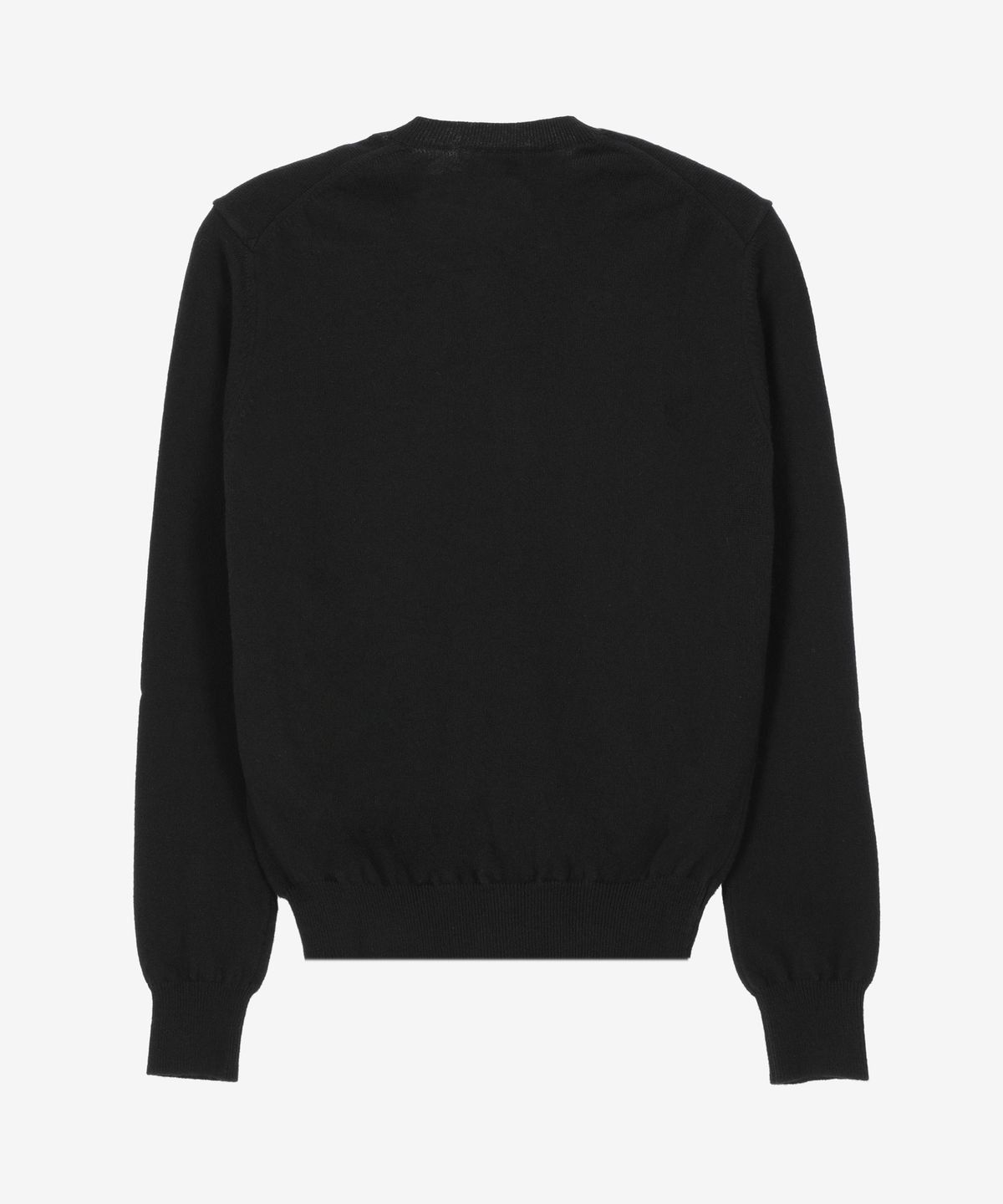 꼼데가르송 플레이(COMME DES GARCONS PLAY) 레드 하트 엠블럼 라운드넥 가디건 - 블랙 / AXN0070511