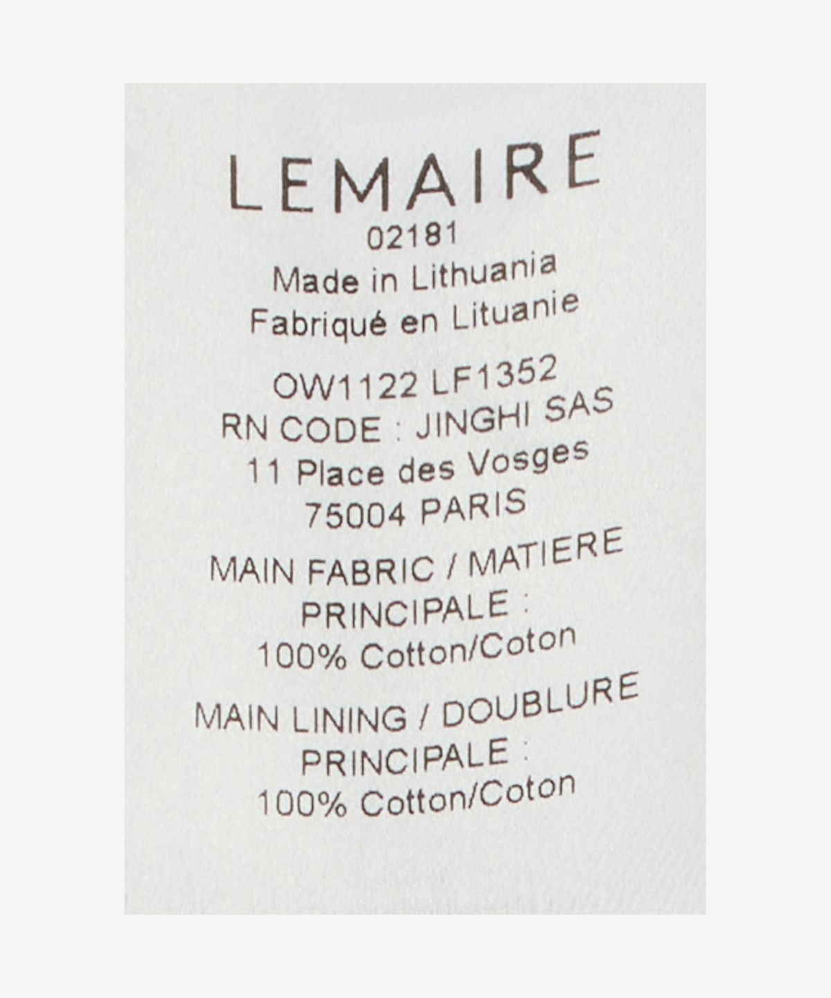 르메르(LEMAIRE) 포 포켓 재킷 - 차콜 / OW1122LF1352BK980