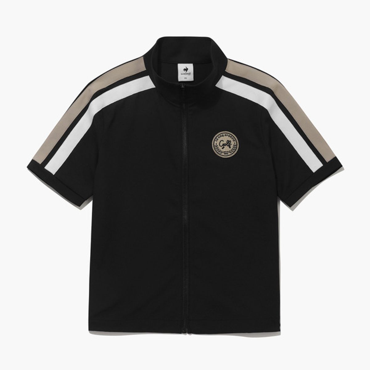 르꼬끄 골프(LECOQ GOLF) 여성 선데이 라인 포인트 반팔 풀집업 점퍼 (GQ122LBL35)