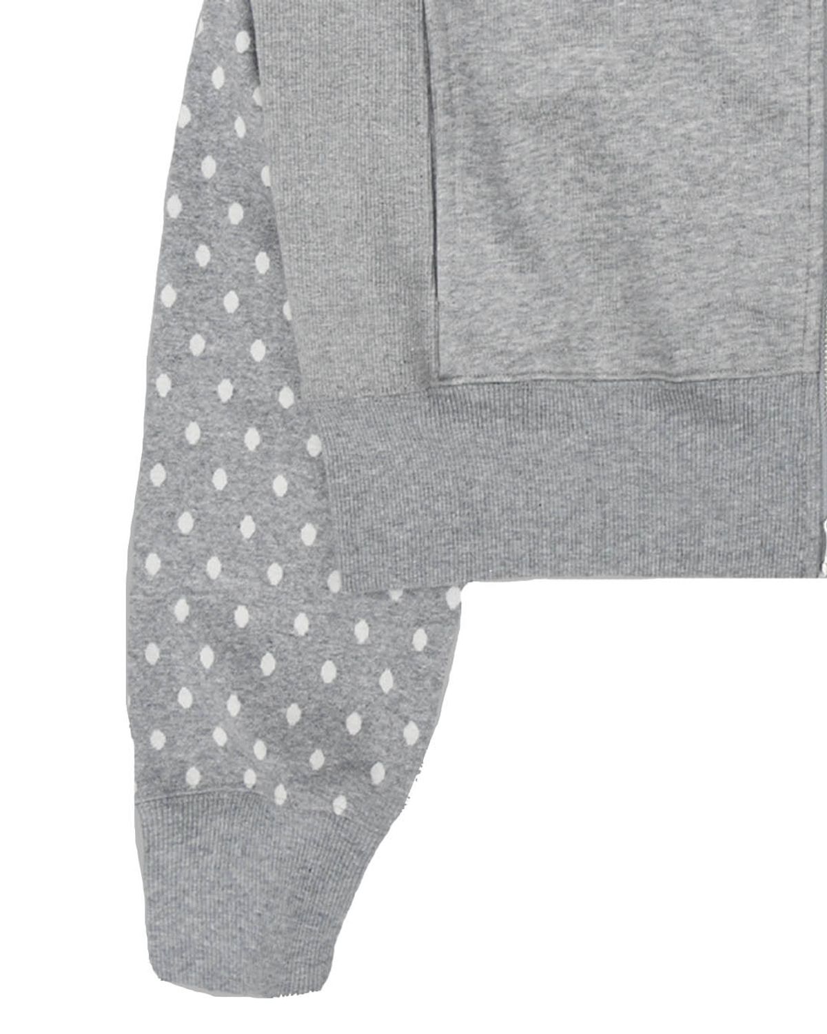 더뮤지엄비지터(THEMUSEUMVISITOR) DOT RAGLAN ZIPUP HOODIE (LIGHT GREY)