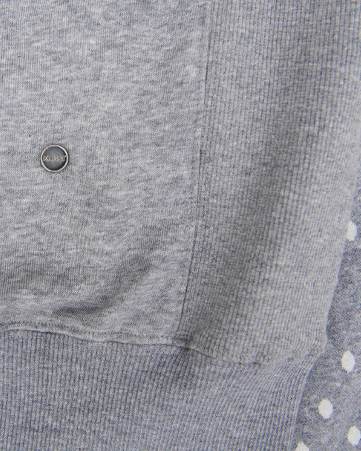 더뮤지엄비지터(THEMUSEUMVISITOR) DOT RAGLAN ZIPUP HOODIE (LIGHT GREY)
