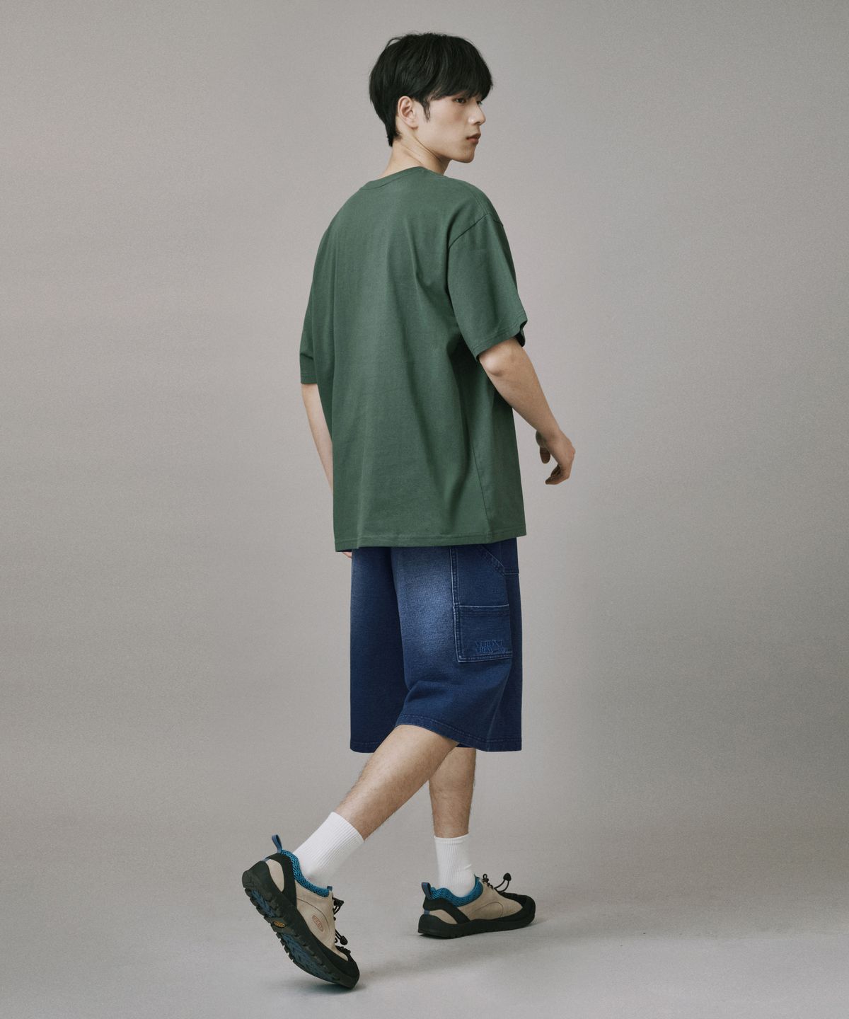 버던트(VERDNT) 카펜터 데님 테리 스웻 버뮤다 쇼츠 [인디고]