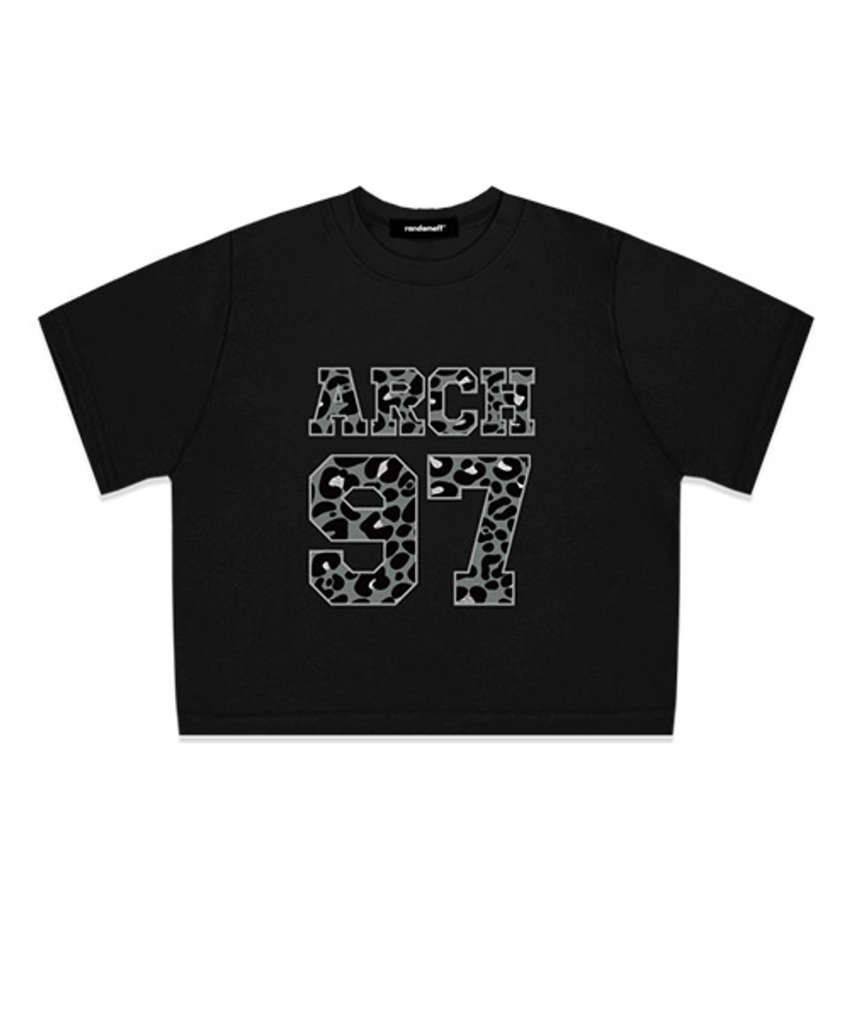 랜덤오프(RANDOMOFF) LEOPARD ARCH CROP T-SHIRT (2color)