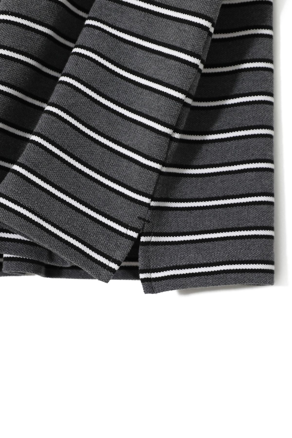 홀리선(HORLISUN) Powell Short Pique Stripe T-shirt Melange Charcoal