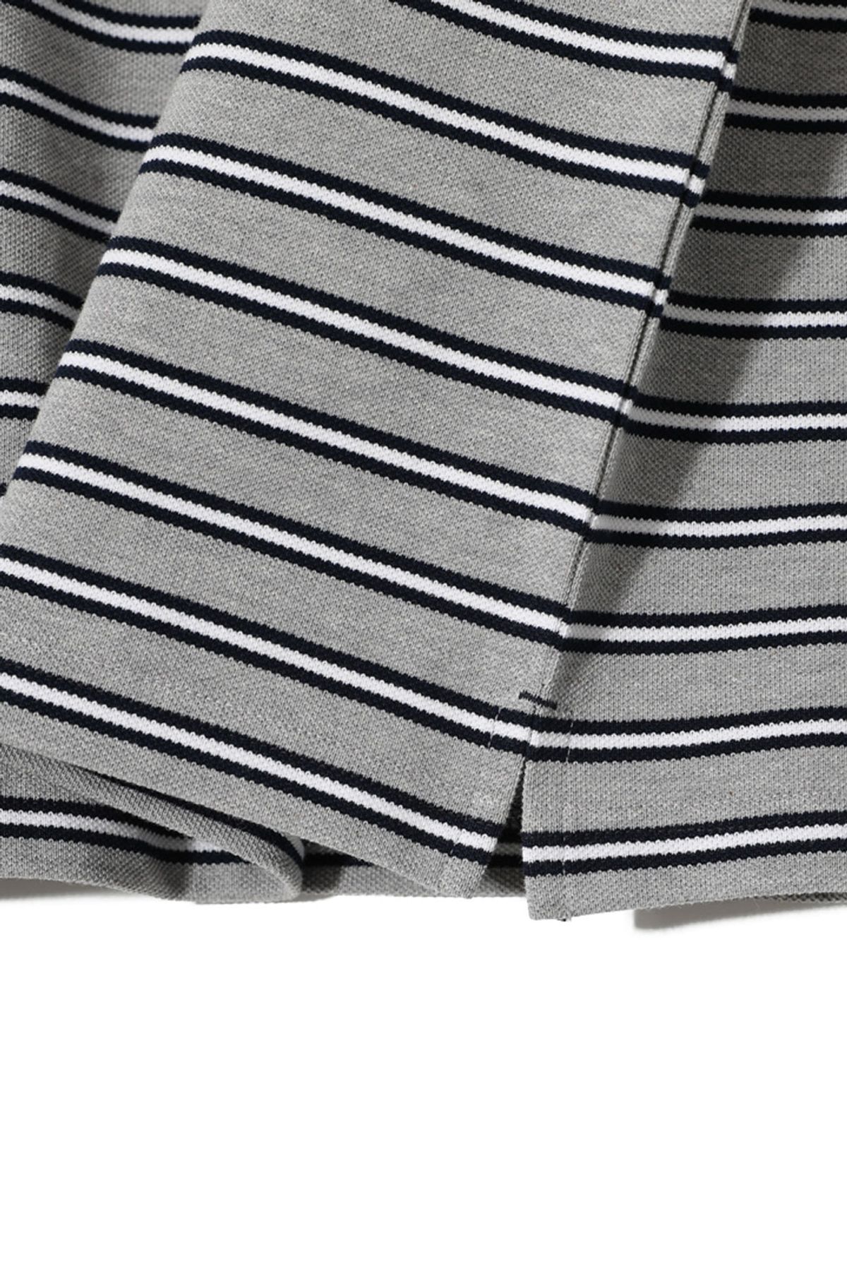 홀리선(HORLISUN) Powell Short Pique Stripe T-shirt Melange Gray