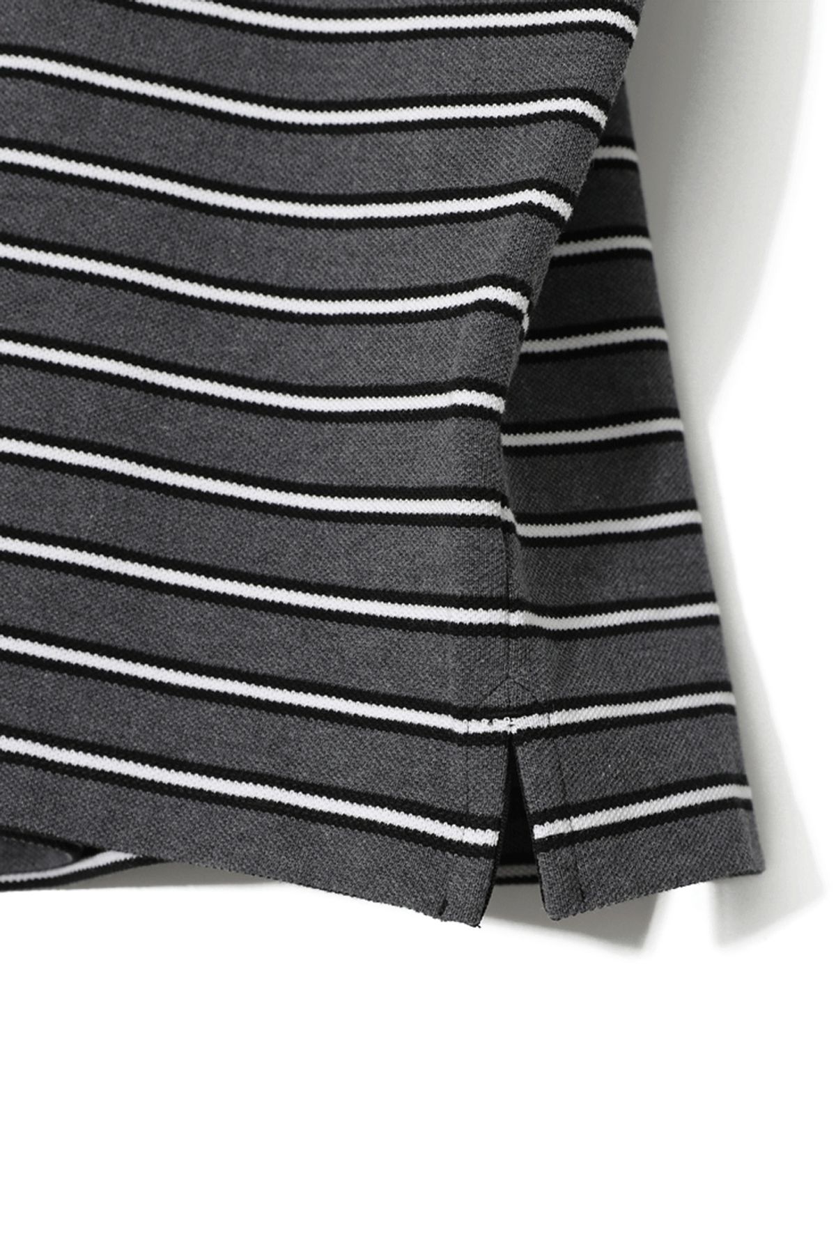 홀리선(HORLISUN) Sumerset Short Multi Stripe Pullover Shirt Melange Charcoal