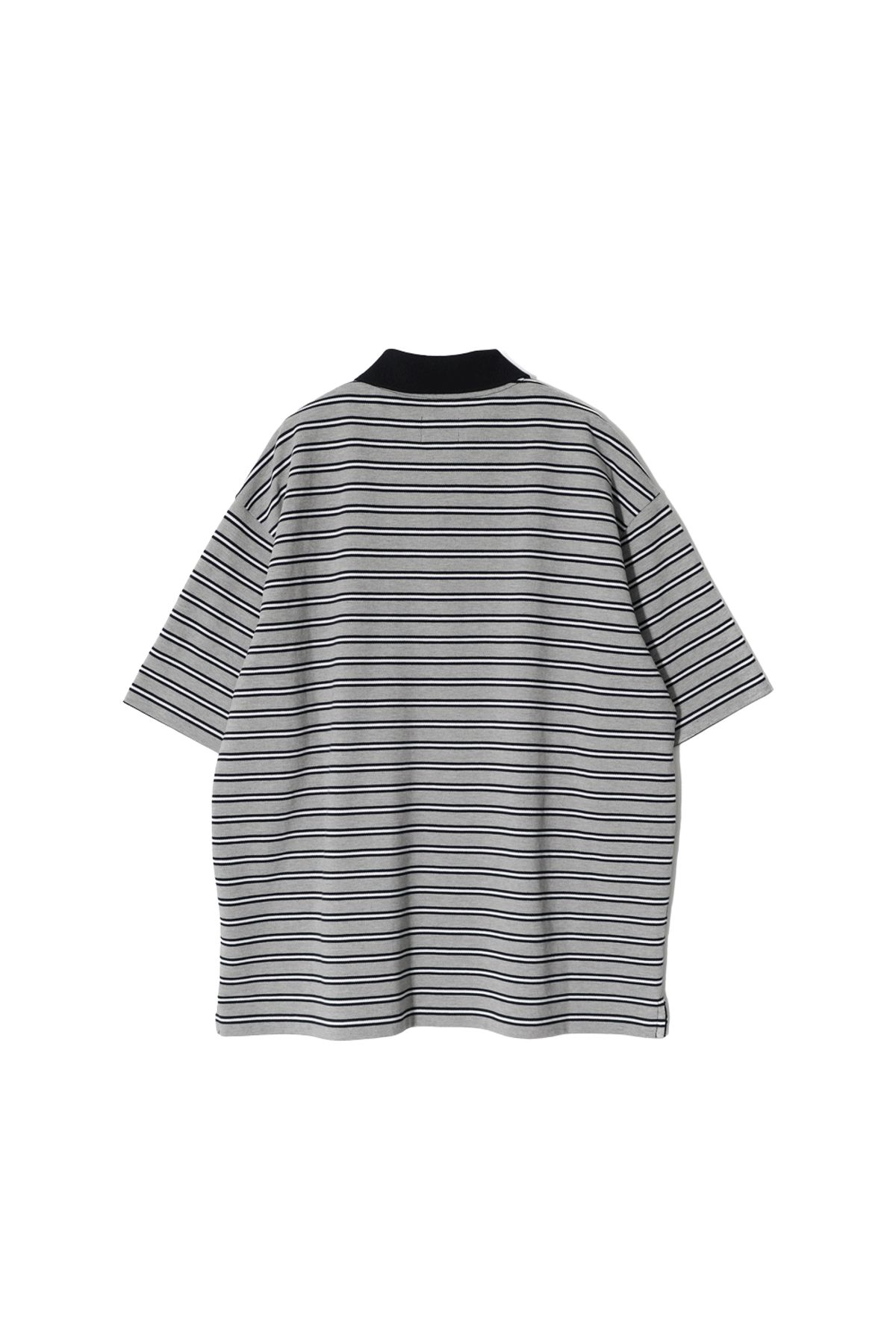 홀리선(HORLISUN) Sumerset Short Multi Stripe Pullover Shirt Melange Gray