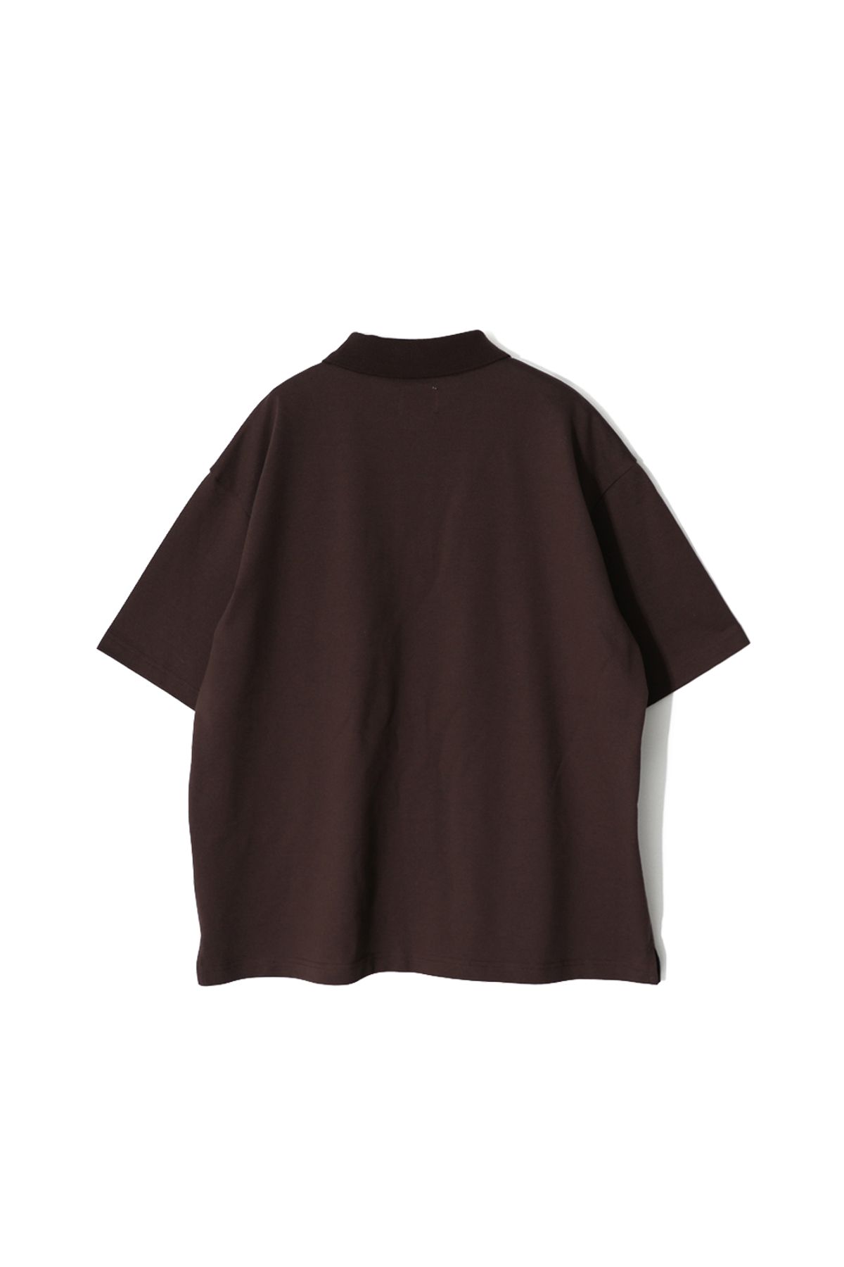 홀리선(HORLISUN) Sumerset Short Pique Pullover Shirt Dark Brown