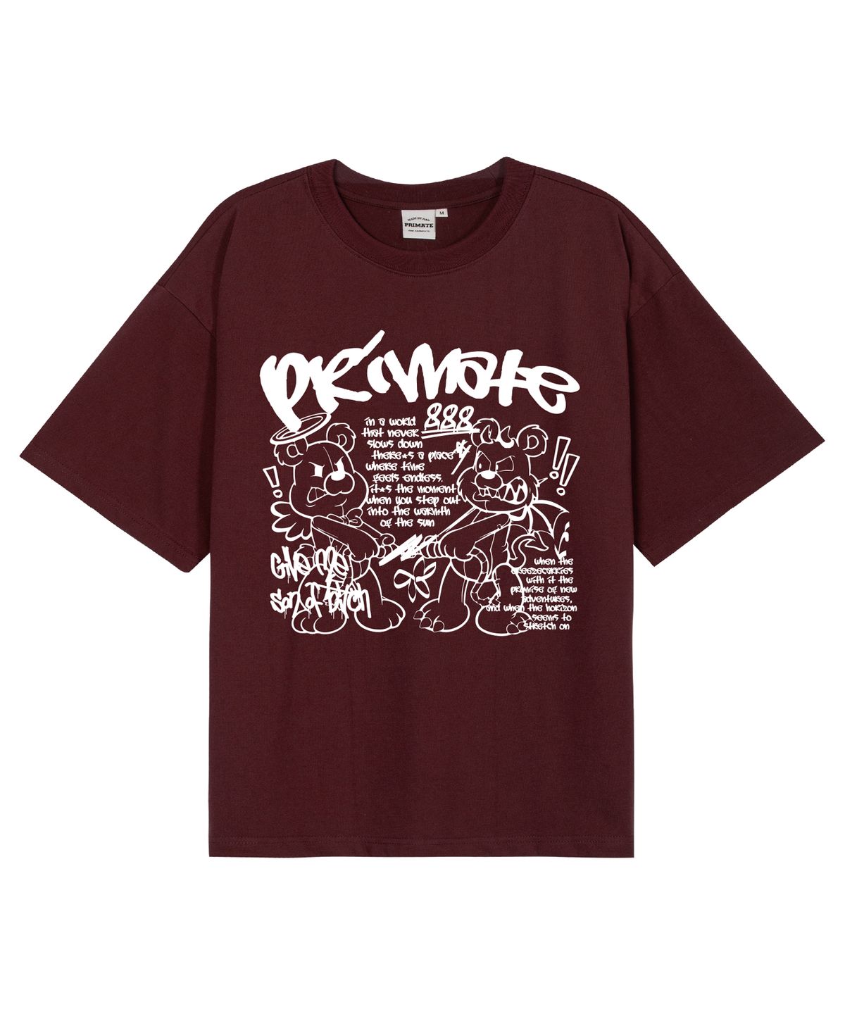 프라임에이트(PRIMATE) [COOL COTTON] PUNKANGEL 오버핏 반팔티셔츠 10 COLORS