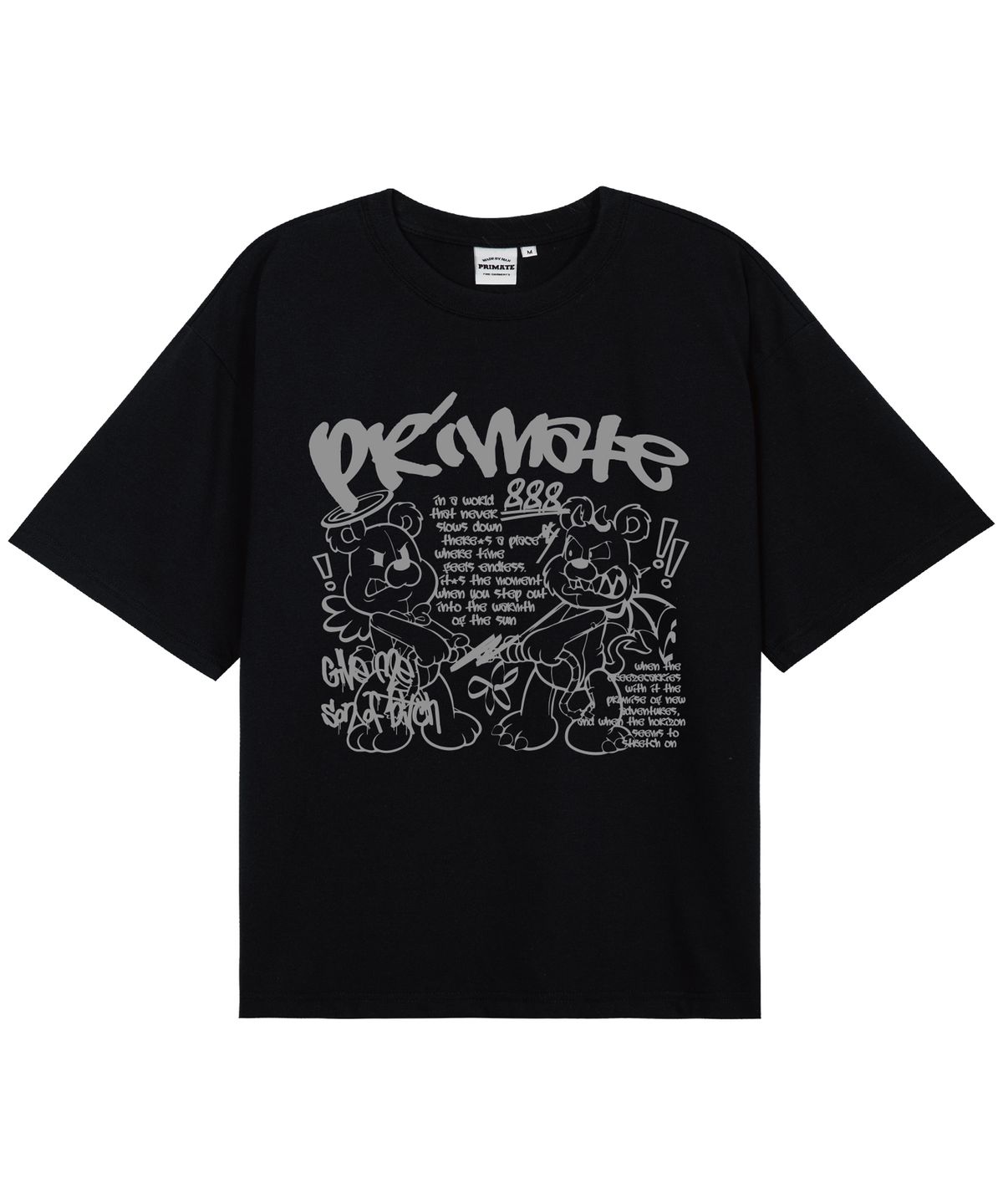 프라임에이트(PRIMATE) [COOL COTTON] PUNKANGEL 오버핏 반팔티셔츠 10 COLORS