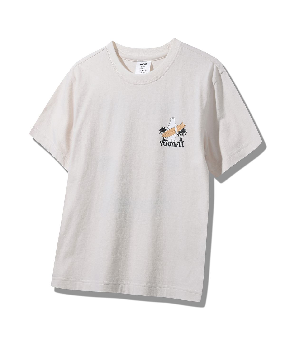 지프키즈(JEEPKIDS) 서핑베어 반팔티(KQ5TSU593IV)