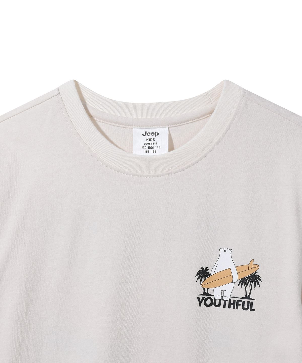지프키즈(JEEPKIDS) 서핑베어 반팔티(KQ5TSU593IV)