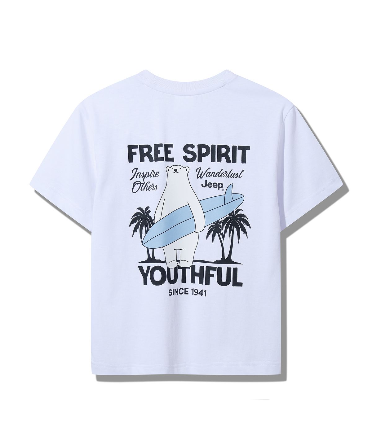 지프키즈(JEEPKIDS) 서핑베어 반팔티(KQ5TSU593WH)