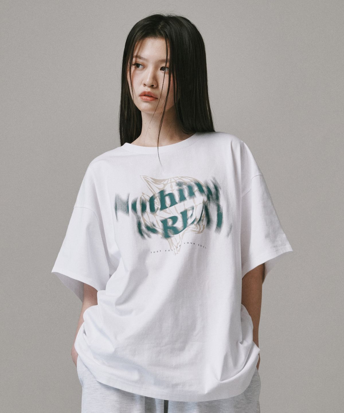 버던트(VERDNT) 낫씽 반소매 티셔츠 [화이트]