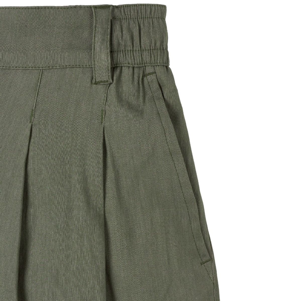 브롬톤 런던(BROMPTON LONDON) W LINEN SHORT - KHAKI (P252WHP430)