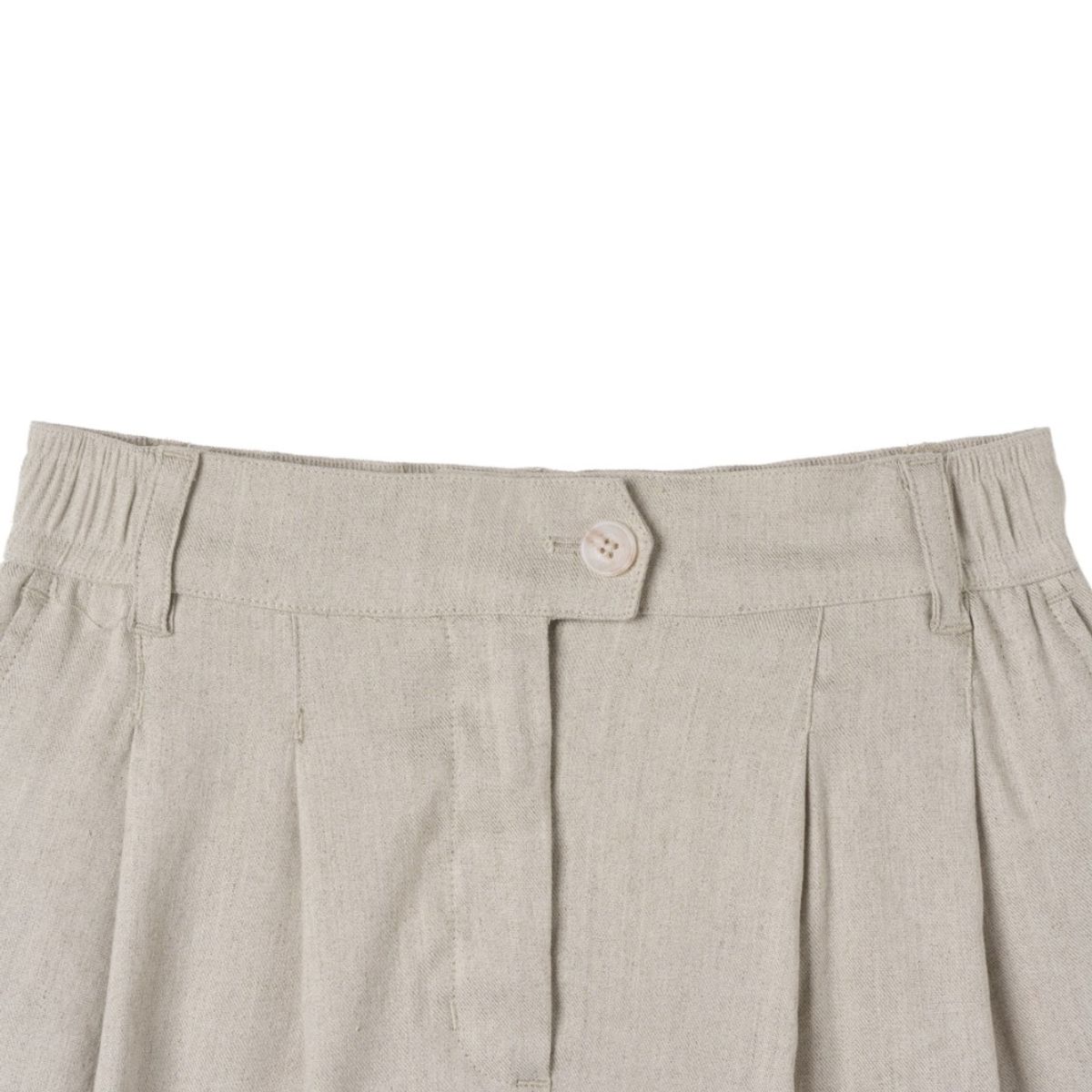 브롬톤 런던(BROMPTON LONDON) W LINEN SHORT - OATMEAL (P252WHP430)